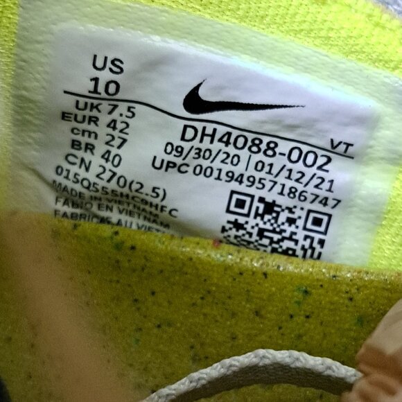 Size 10 Nike Air VaporMax 2021 FK Women DH4088-002 Grey Volt Neon Crimson Sneake - Picture 7 of 12